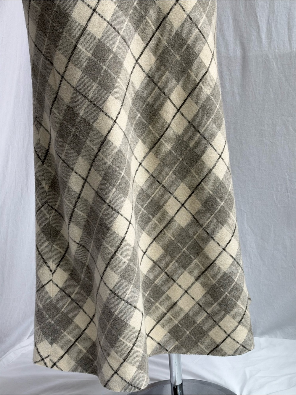 Vintage 90s RALPH Ralph Lauren Tartan Label Plaid Bias Cut A-Line Skirt | Size 8 - Picture 11 of 13